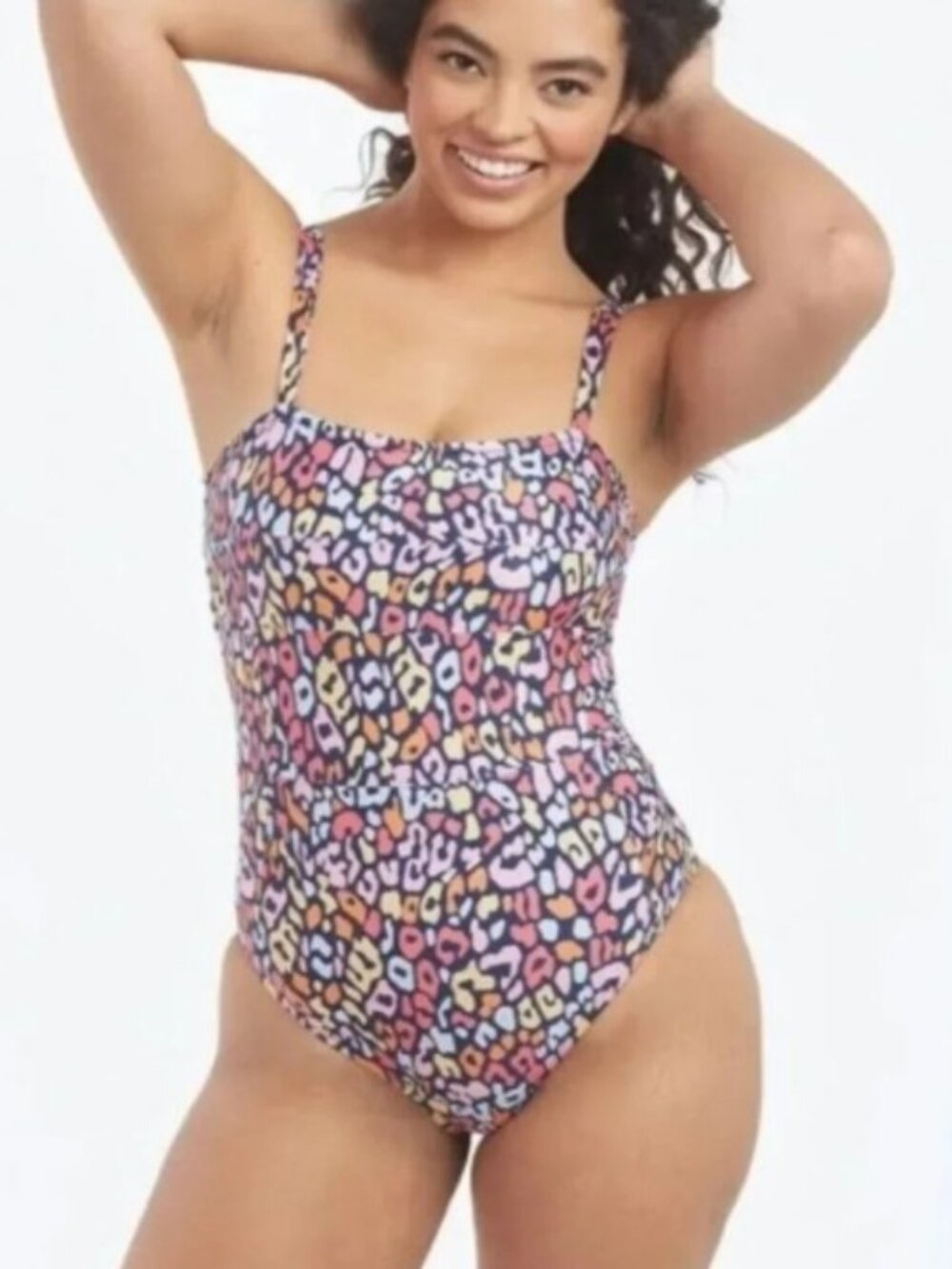 Summersalt Brand Women's size 8 The Wide Strap Oasis Swimsuit Leopard Print